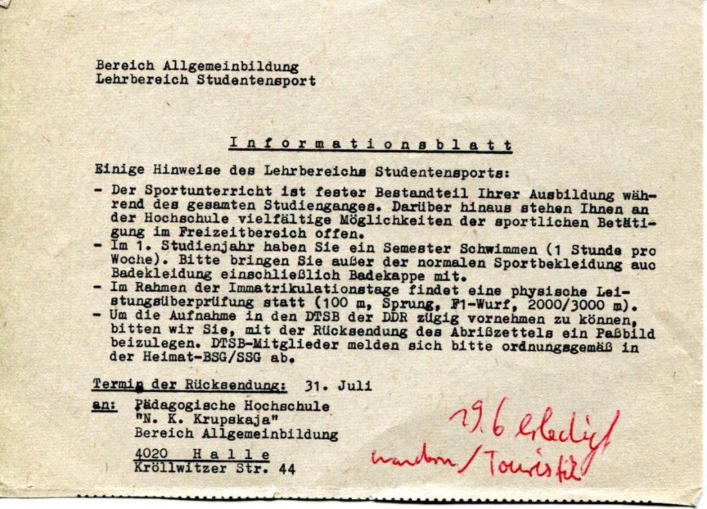 Studentensport - oh je....